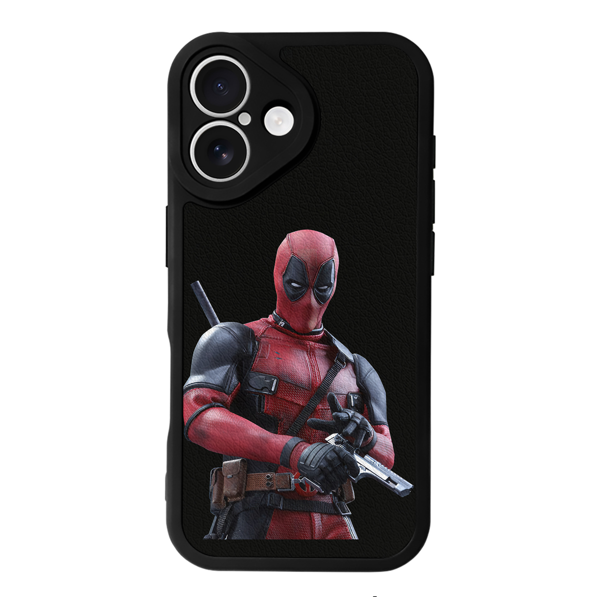（画像用） Deadpool デッドプール 【iPhone 16シリーズ対応】シリコンスマホケース（レザー調） 材質：シリコン